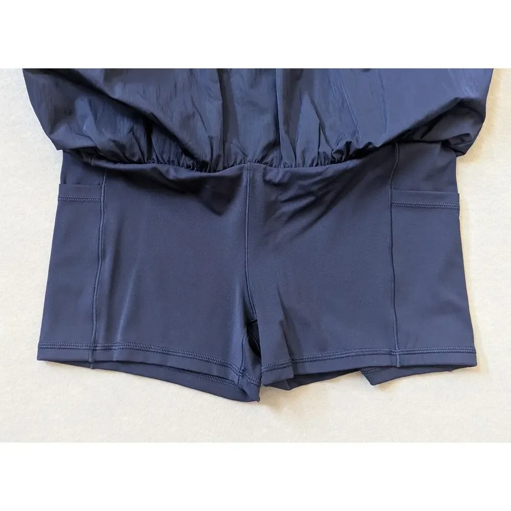 NWT Aerie OFFLINE Real Me Bubble Skort Royal Navy Blue Size L